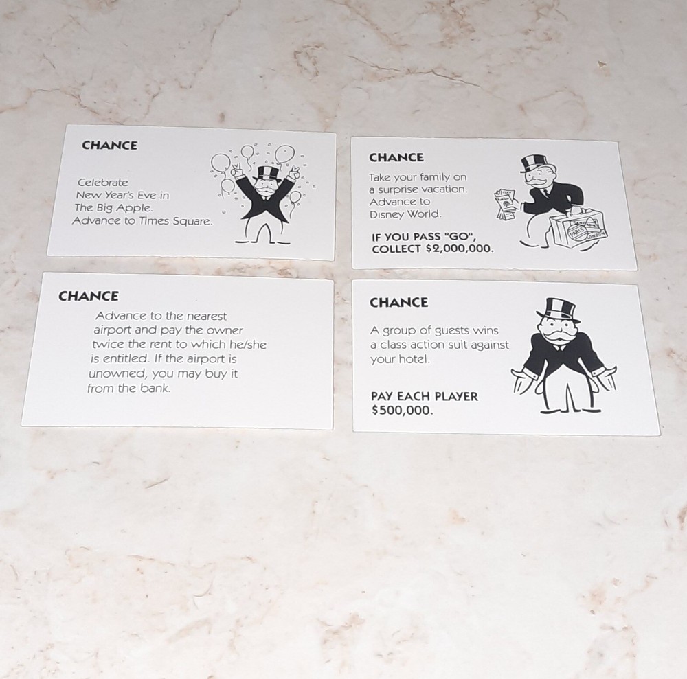 Here & Now Monopoly Board Game Replacement Piece Cards