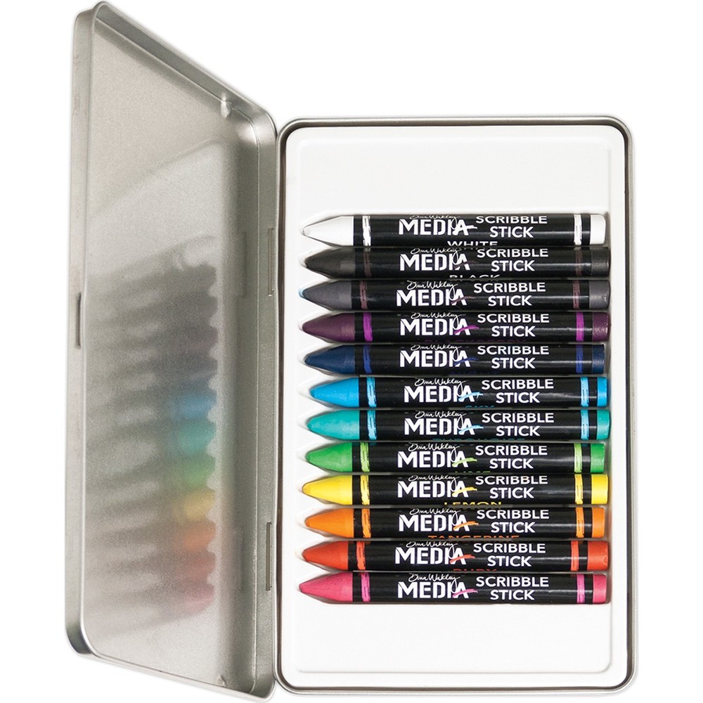 Dina Wakley Media Scribble Sticks 12/Pkg