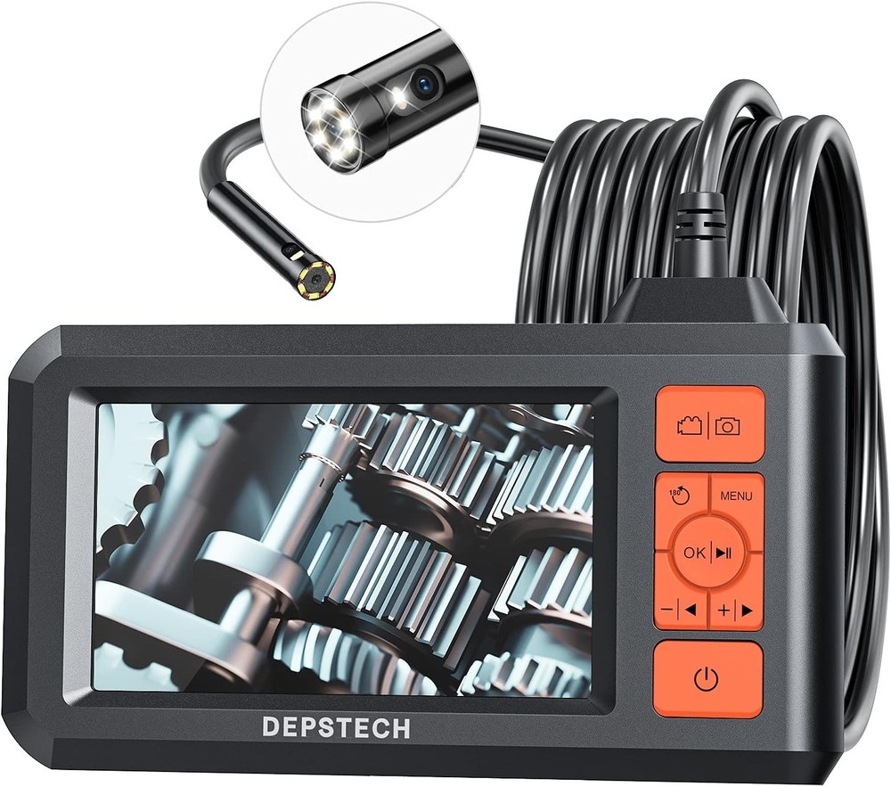 Waterproof Borescope, 4.3" LCD Screen, 16.5FT Cable