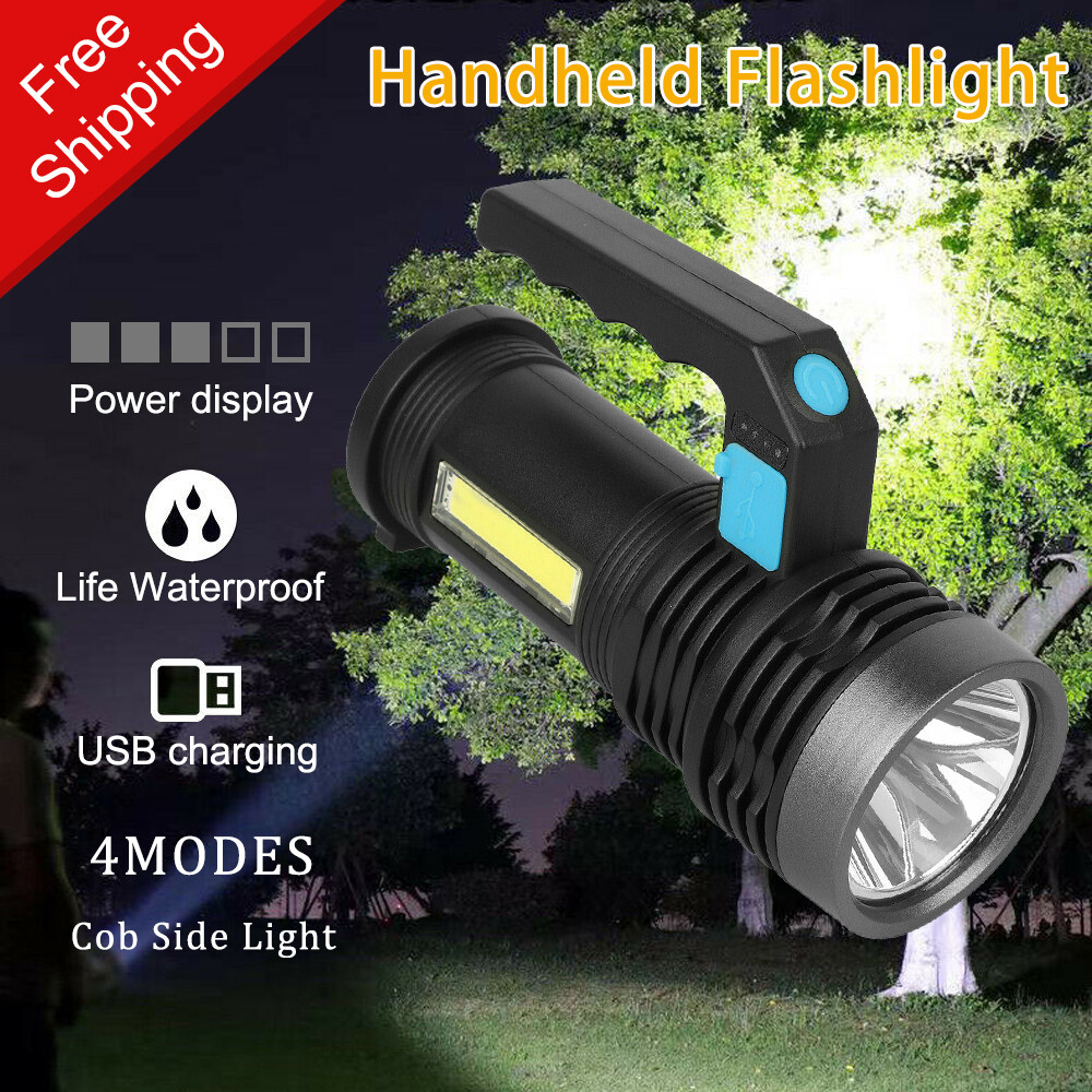 Rechargeable LED Torch with 4 Modes - Waterproof, Compact & Bright Light Source