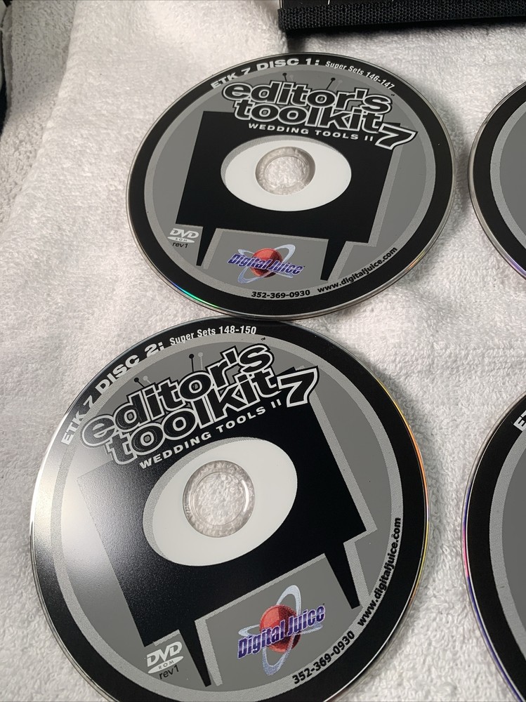 Digital Juice Editors Toolkit 7 Wedding Tools Rare 8 DVD Disc Boxset Disc Mint