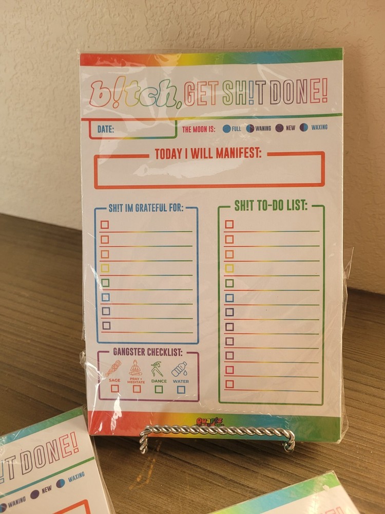Notepad Planner Quartz & Rainbows- 120 Sheets Each (3 Pads) Organizer