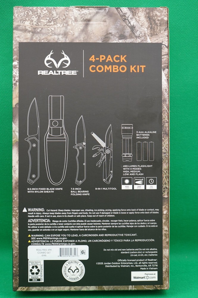 Realtree 4 Pack Combo Kit Knifes