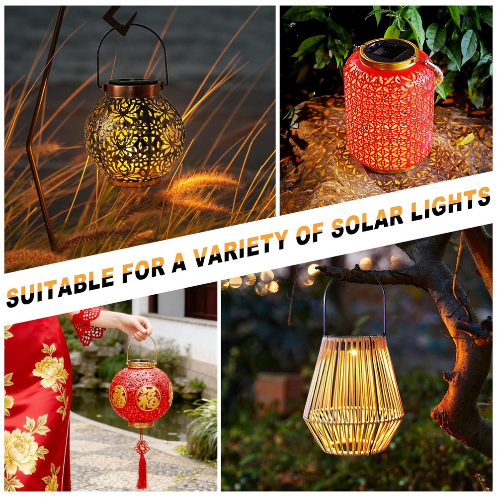 Solar Light Replacement Top 4 Pack Used to Replace Broken Solar Lantern Parts...