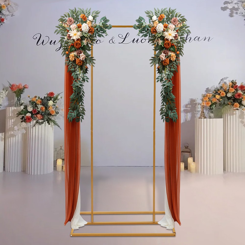 Metal Wedding Decoration Party Backdrop Stand Balloon Flower Rectangular Frame