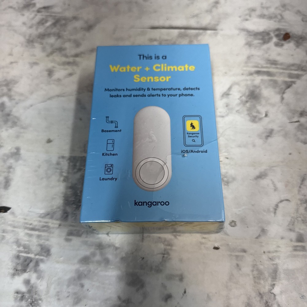 Kangaroo Water + Climate Sensor, Detects Leaks, iOS / Android , Wi-Fi, #AOOO4.