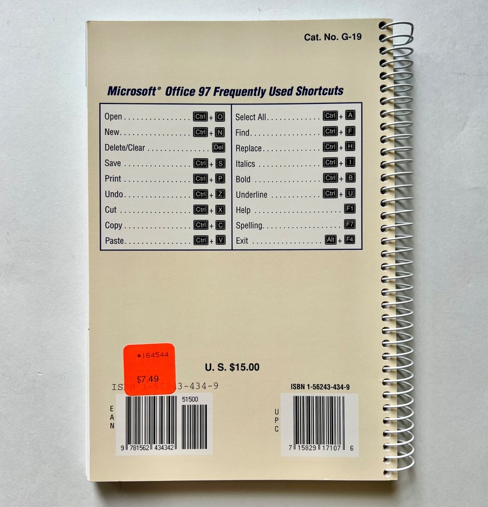 DDC Microsoft Office 97 Visual Reference Basics Learning Manual Rain Reidelbach