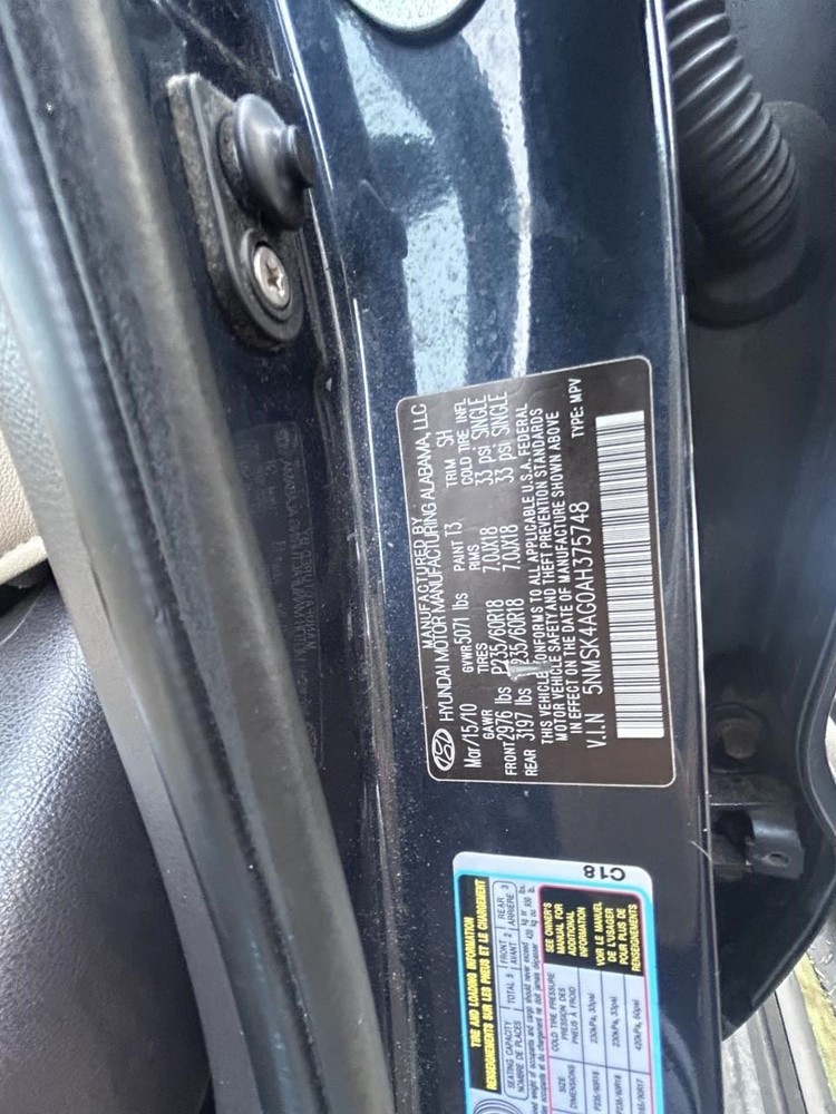 SANTA 2010 FE Glove Box OEM