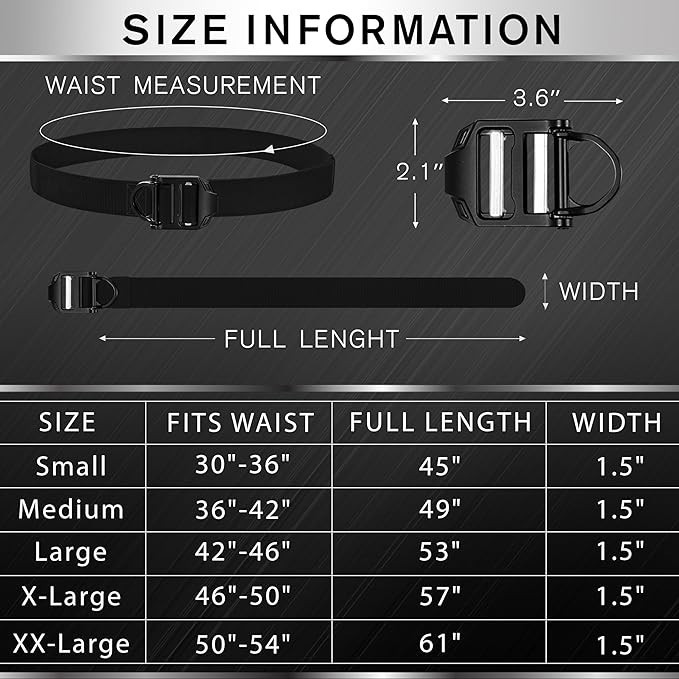 Tactical Belt - Quick Release - Small - Black