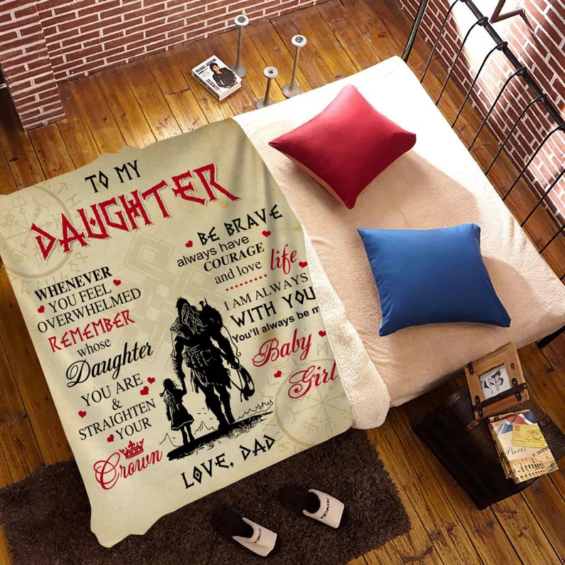 Daughter Blanket from Dad Sentimental Gift for Daughter