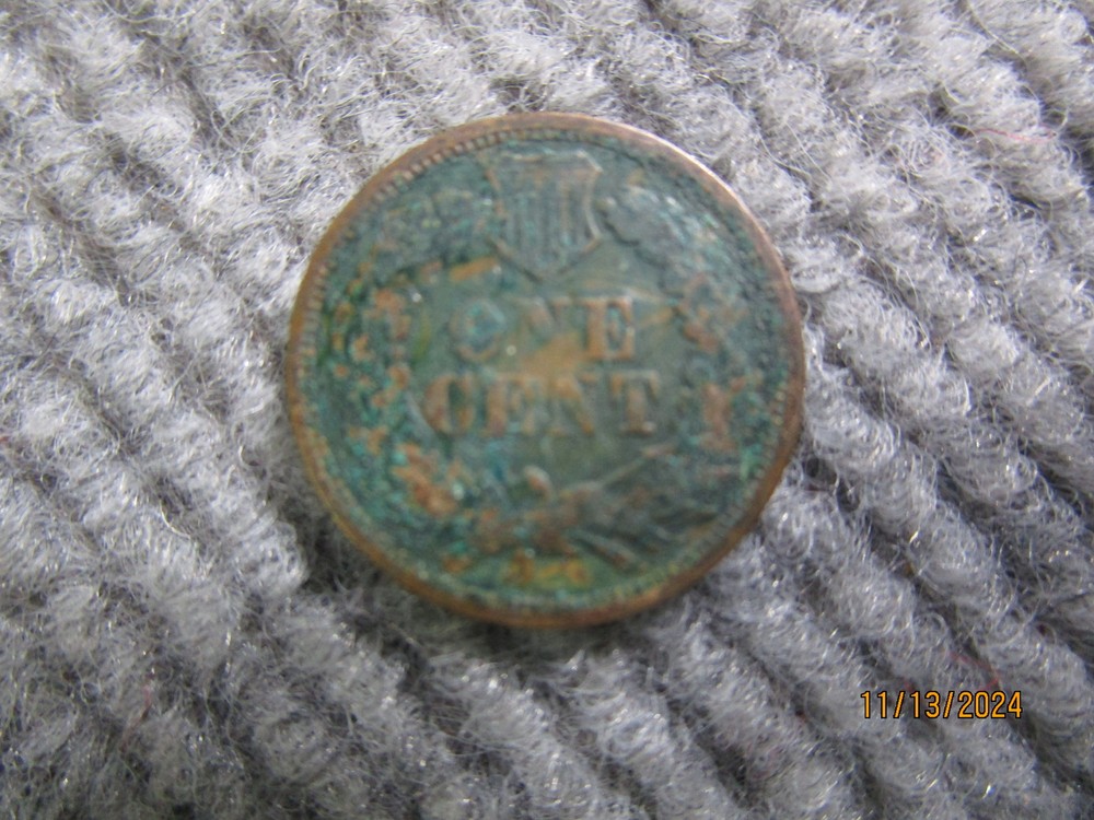 1865 1866 Indian Head One Cent Penny
