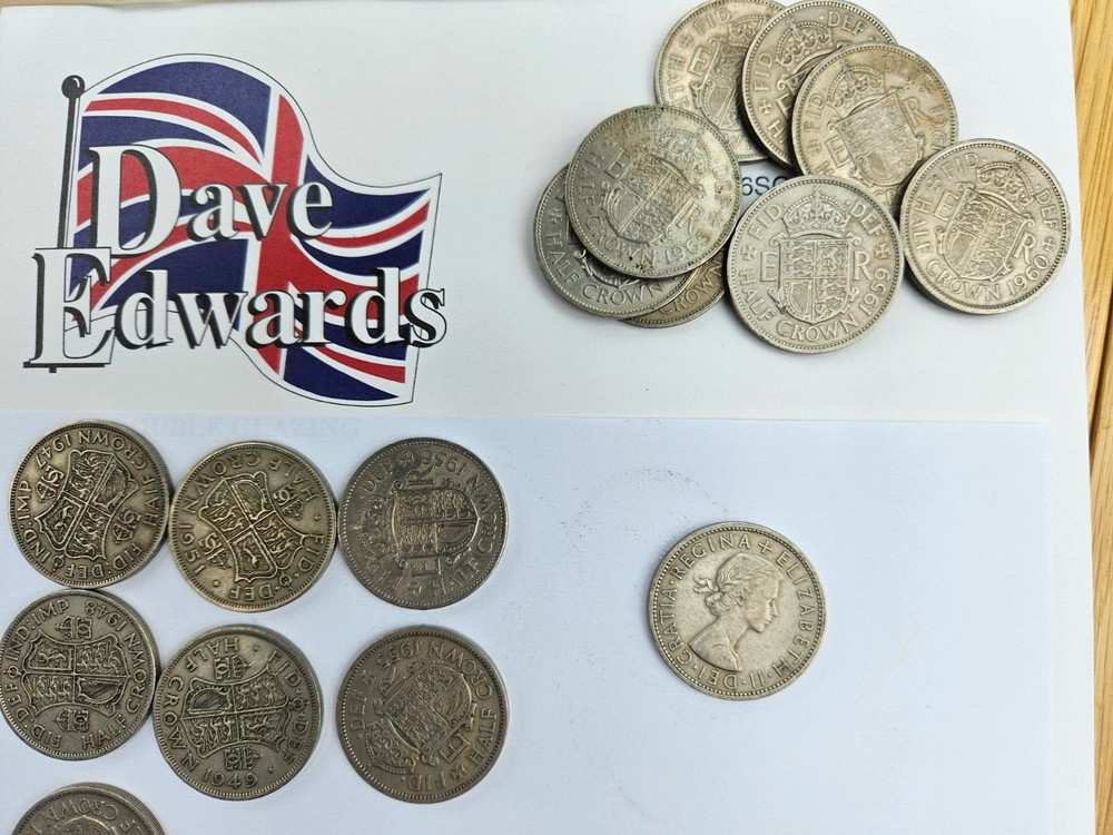pre decimal british 1958 Half Crown