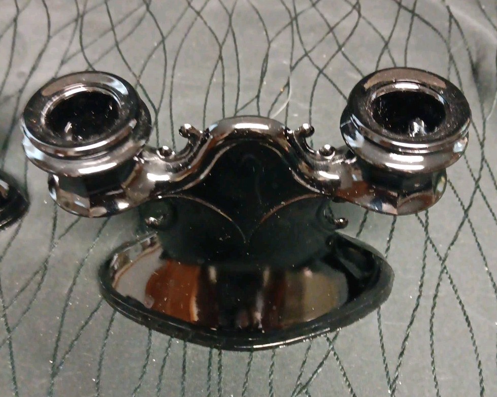 Vintage LE Smith Black Double Candle Holders