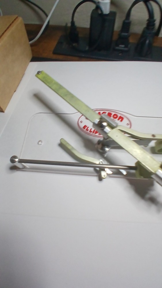 Vintage Omicron Ellipsograph Model 17, a drafting tool. With box and manuals.