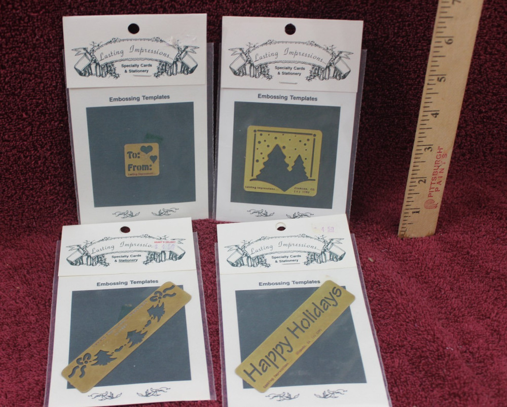Lasting Impressions Brass Embossing Templates - 4 Holiday