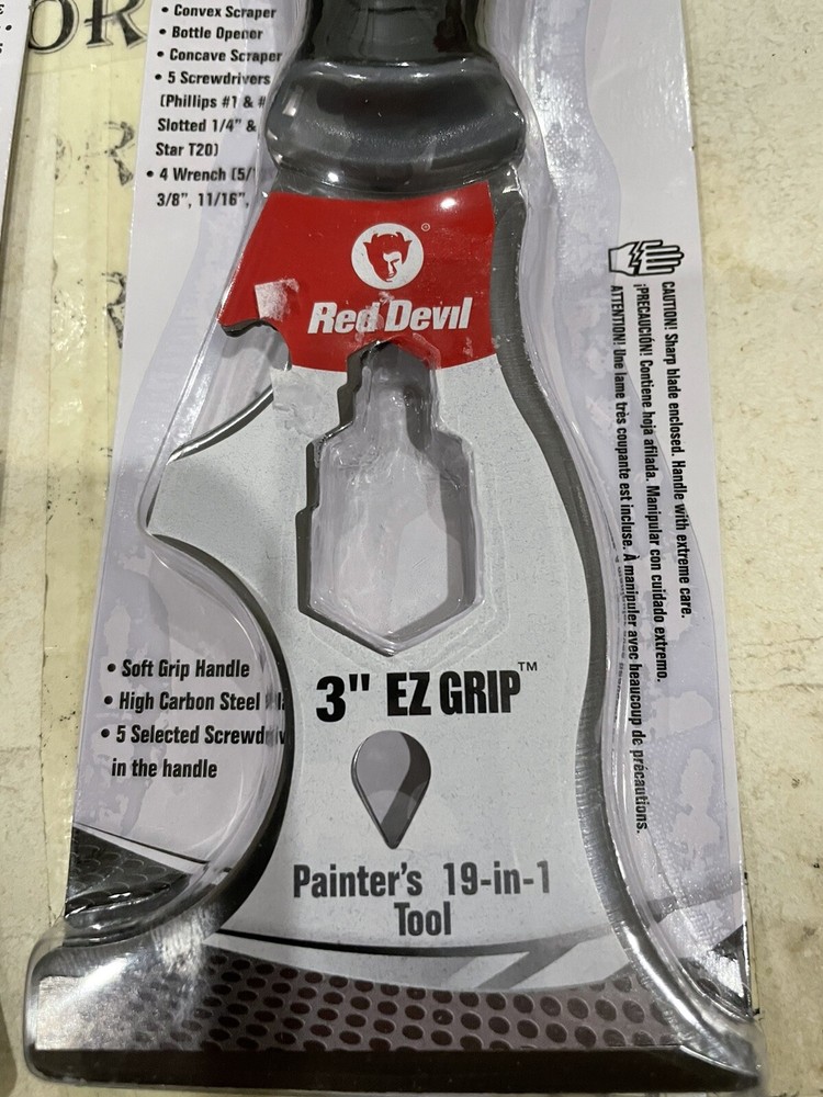 2X Red Devil 6295 EZ Grip 3" Painter's 19 In 1 Tool With Soft Grip Handle