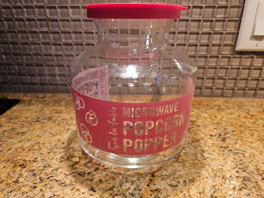 SUR LA TABLE Microwave Popcorn Popper Glass Container