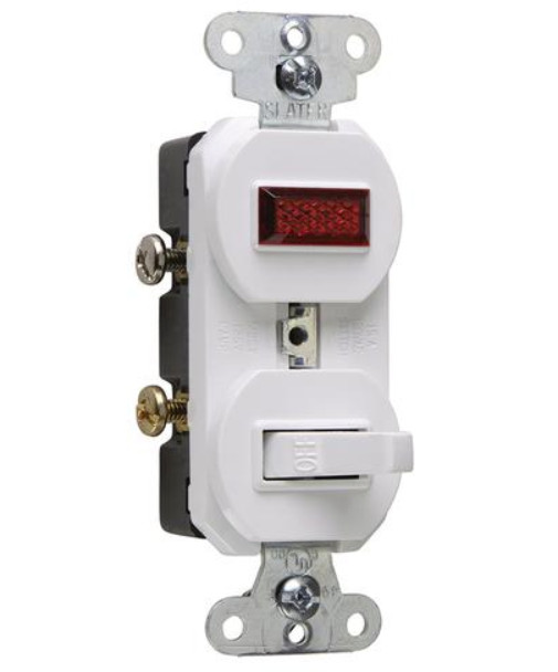 LEGRAND PASS & SEYMOUR 692-WGCC6 15A 120V WHITE TOGGLE SWITCH & PILOT LIGHT *D14