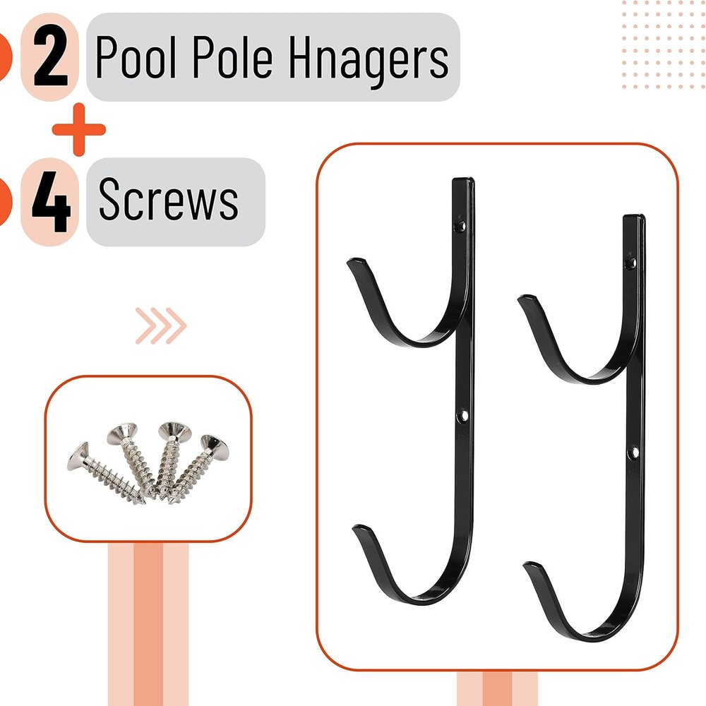 Pool Pole Hanger Hooks for Pool Equipment