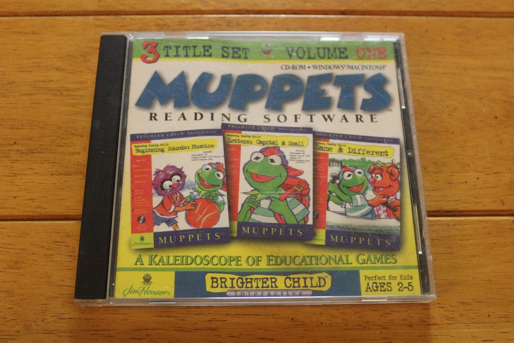 Muppets Reading Software PC Mac CD-ROM Brighter Child Interactive 3 Title Set