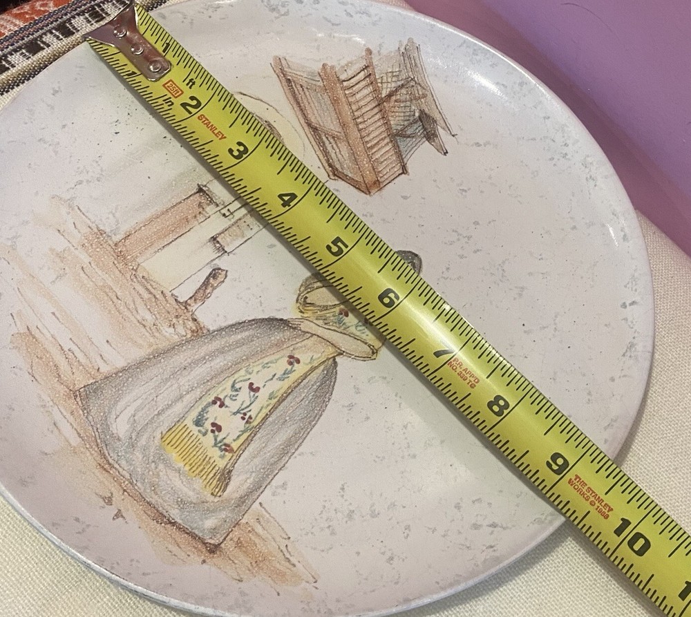 Los Reyes PERU - Souvenir PLATE Wall Hanging Rustic scene EUC 9.5"