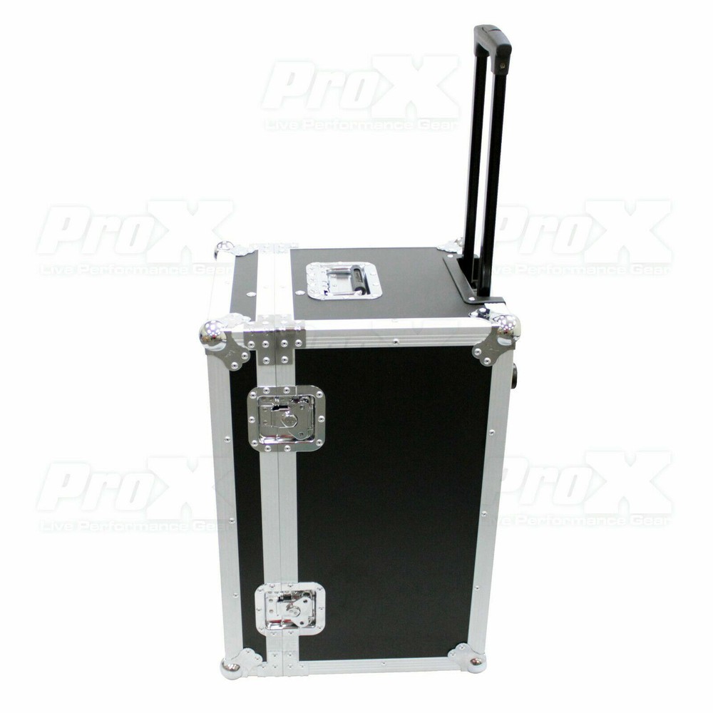 Prox Utility Multipurpose Small DJ Trunk Road Case w/ Foam Lined Wheels & Handle