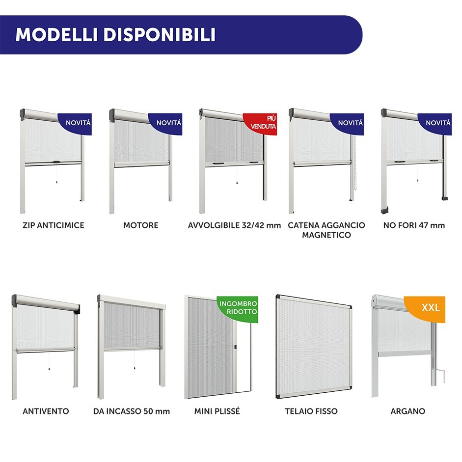55mm Roller Windproof Mosquito Net, Chain and Magnetic Hook, CUSTOMIZED