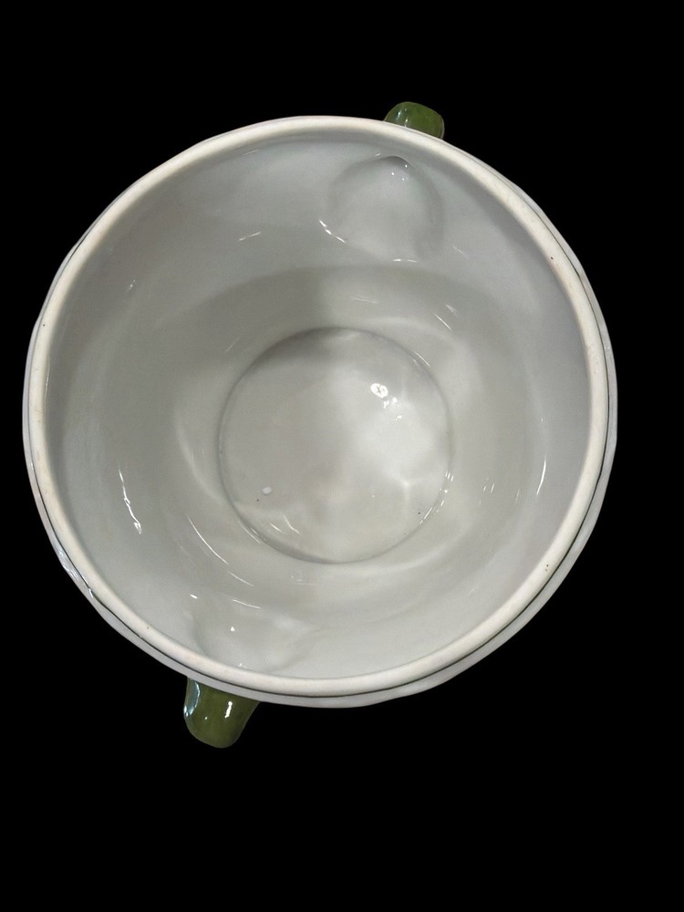 Schmid Folio Japan Handled Planter Cachepot 8.5” Floral 1970s