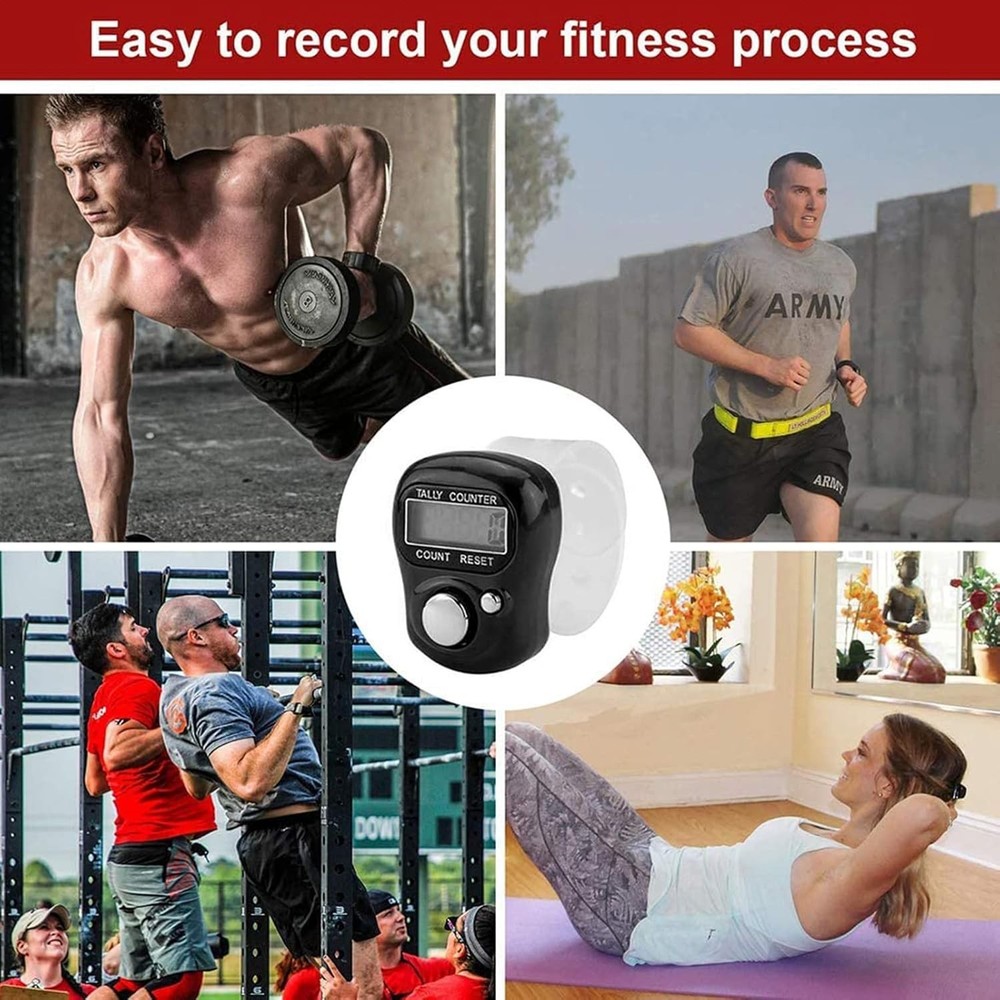 Compact 4-Pack Electronic Finger Count Clicker for Efficient Tracking & Counting