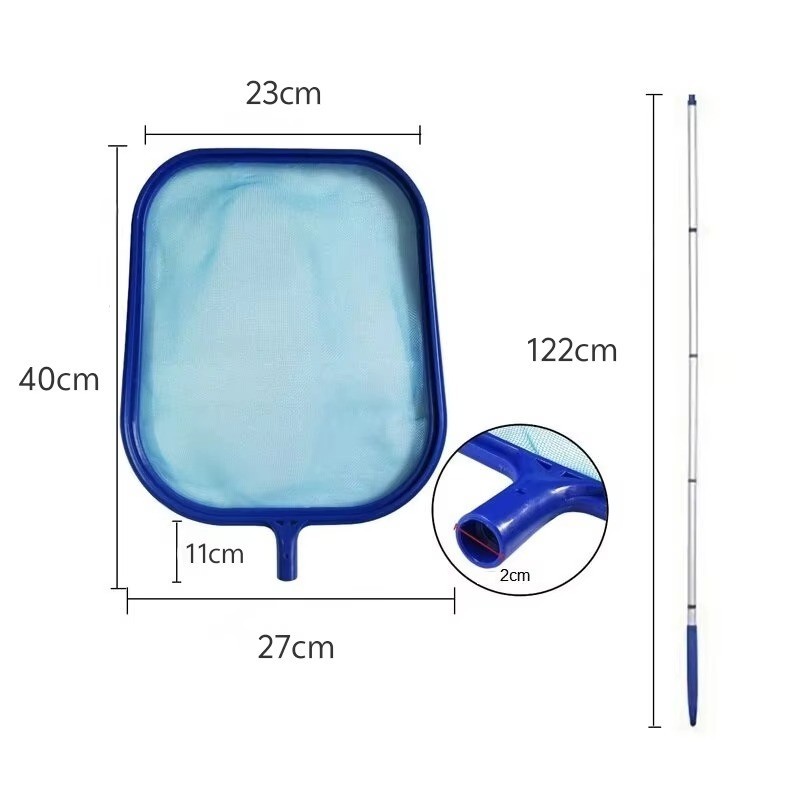 Swimming Pool Debris Leaf Skimmer Mesh Net Cleaning & Telescopic Pole**