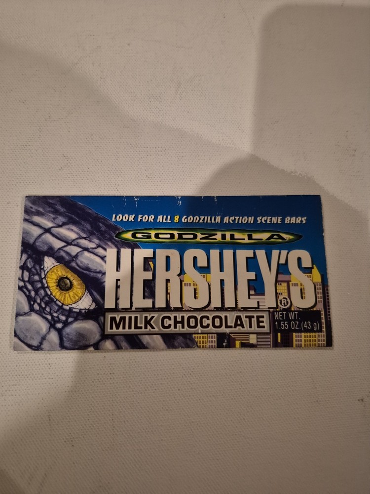 Godzilla Hersheys Milk Chocolate Used Wrapper Advertising