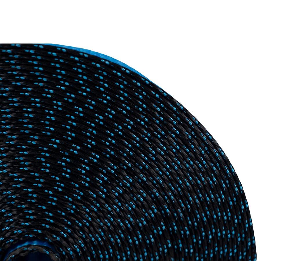 (4 Pack) 4" x 40' Winch Strap with Flat Hook - Blue