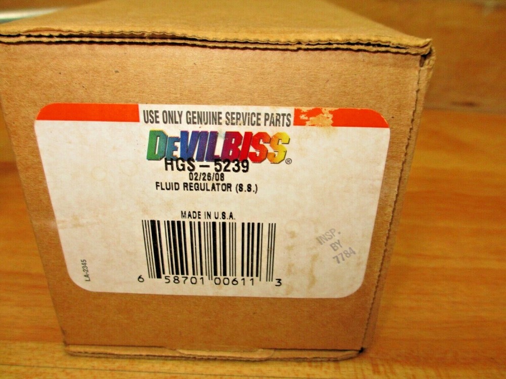 Devilbiss HGS-5239 *NEW* Fluid Regulator Stainless Steel