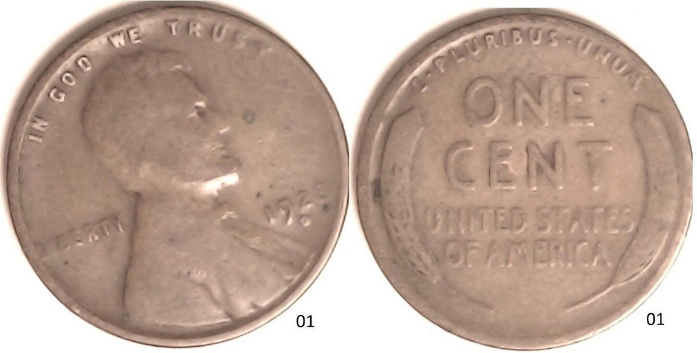 1928 D Lincoln Wheat Cent Rotated Dies - ERROR