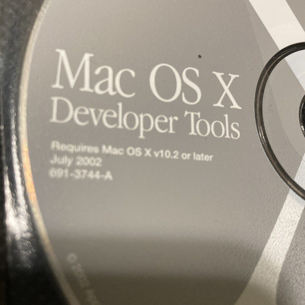 Mac OS X Developer Tools CD Disk - Version 10.2 July 2002 691-3744-A