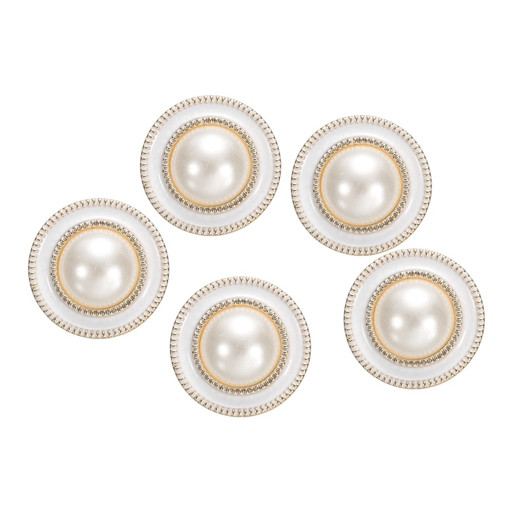 5pcs Gold Pearl Button 21mm 0.51" Thick Sewing Button Style D
