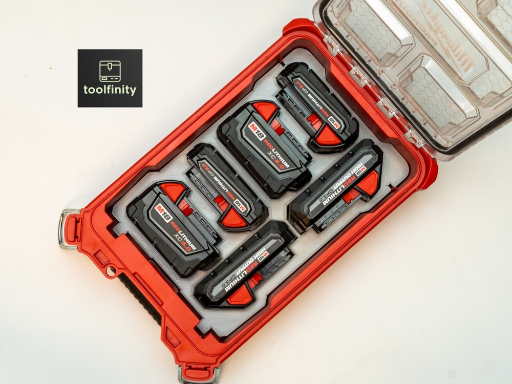 Milwaukee PACKOUT M18 Battery Holder Rack Tray Insert Storage