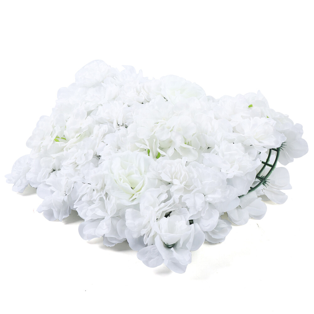 6Pcs Artificial Flower Wall Panel Backdrop Wedding Party Background Venue Decor