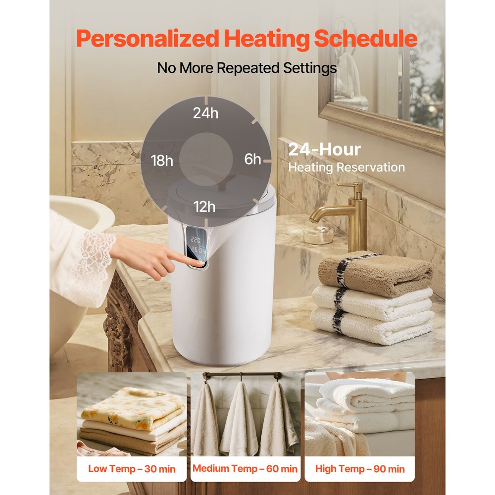 Uimoso 20L Towel Warmer with LED Display Timer Temperature Control & Safety Lock