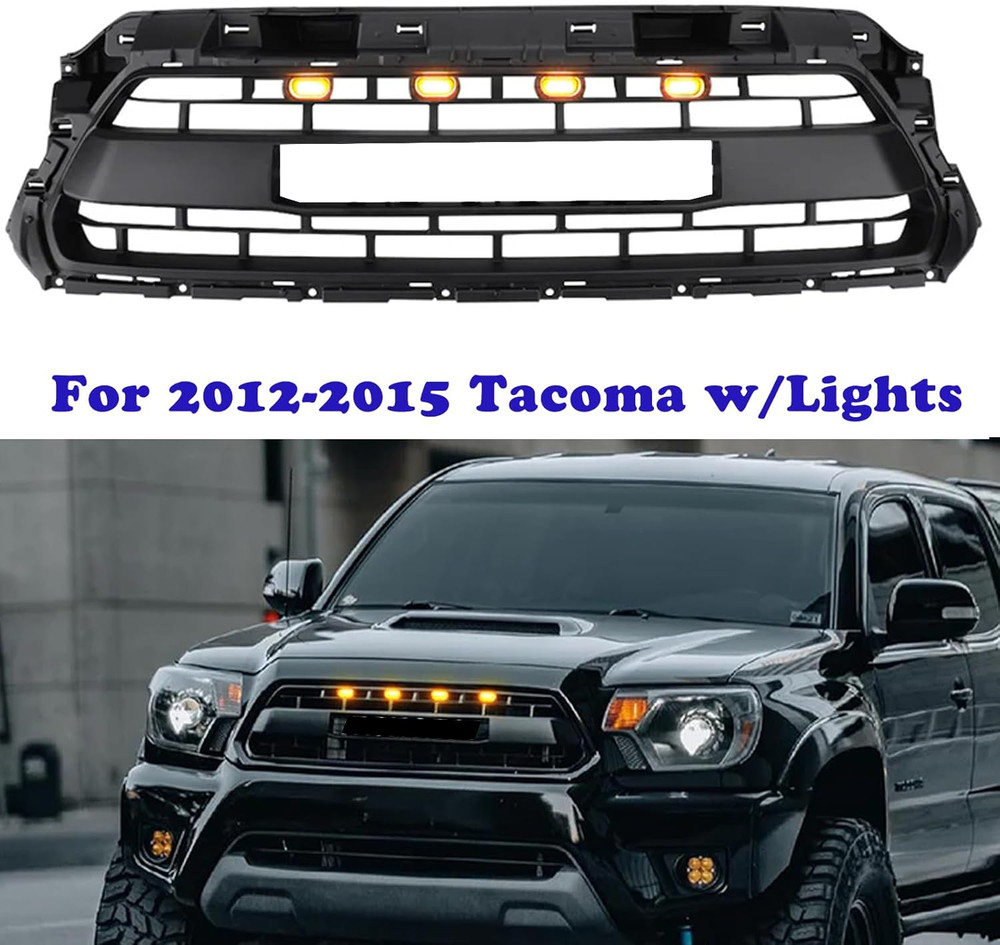 Front Grille Compatible with 2012 2013 2014 2015 Tacoma, Replacement Grill TRD S