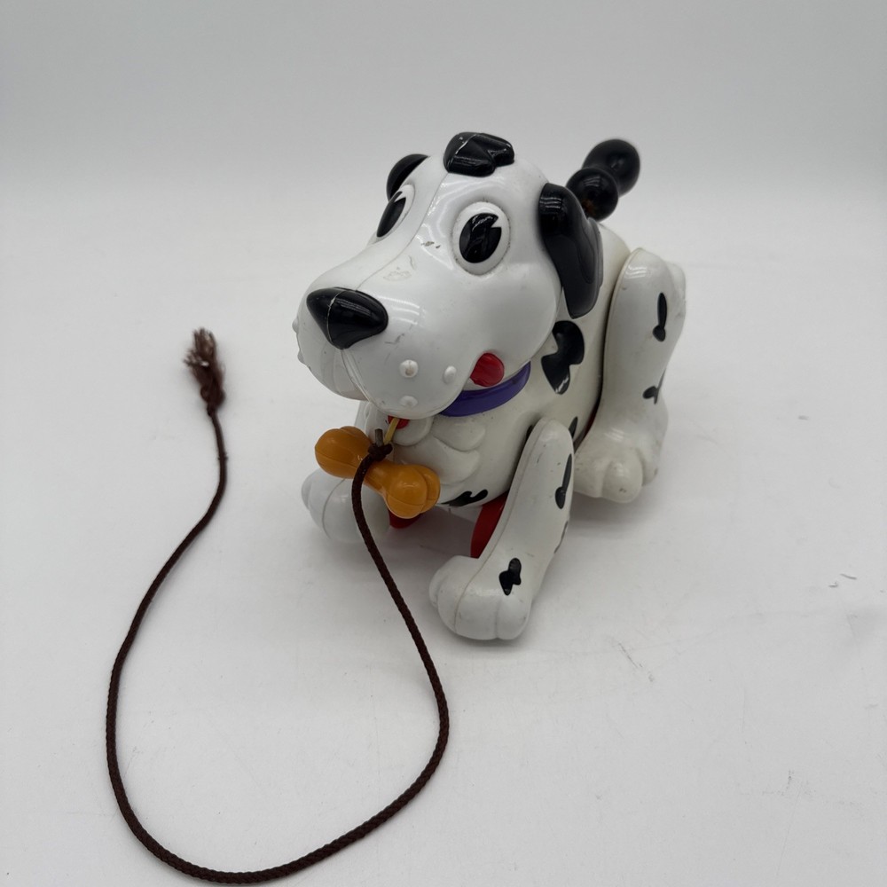 Vintage Dalmation Pull Toy Navystar