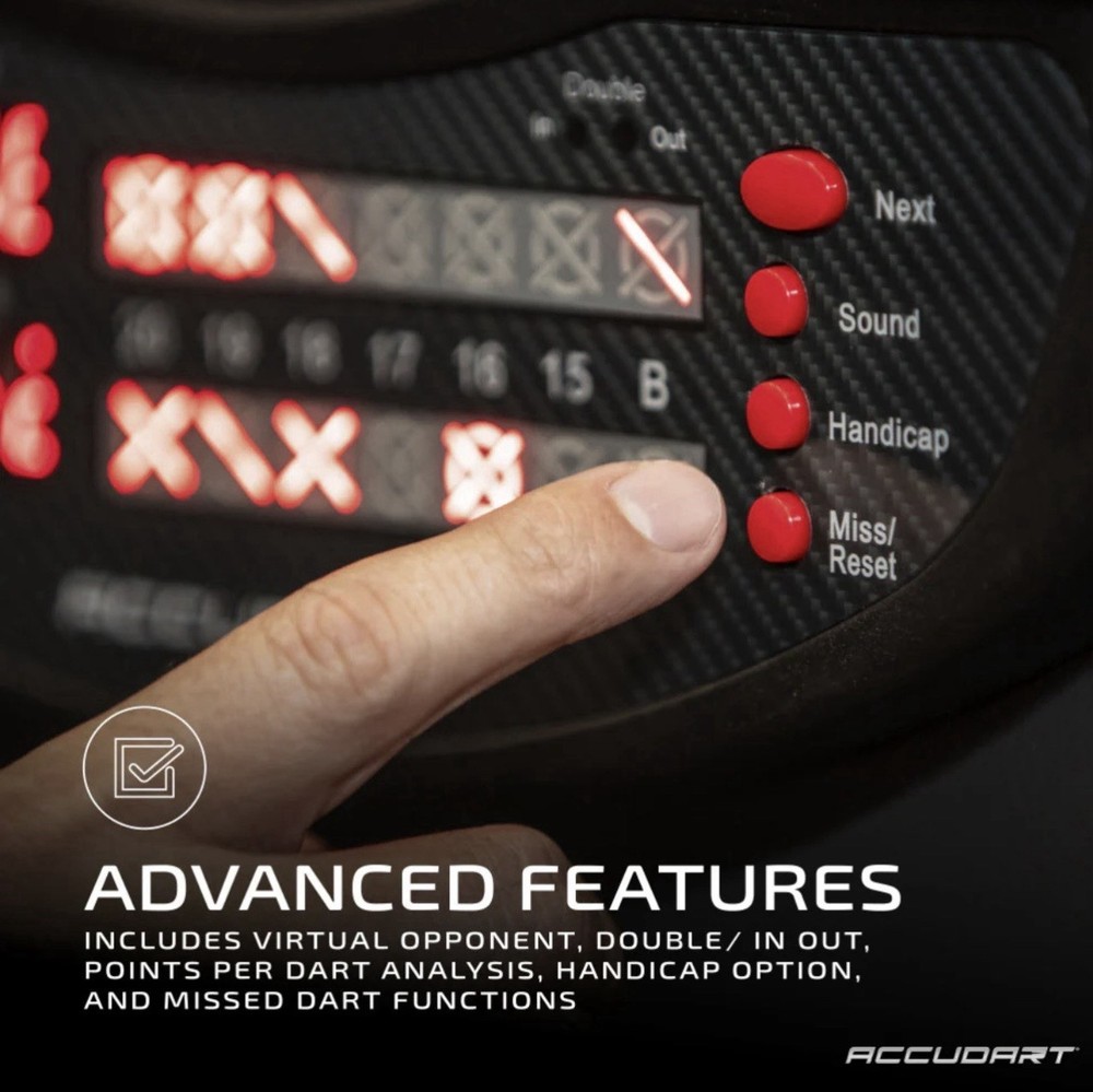 Meteor Electronic Dartboard - 35 Game Modes - 580 Game Variations - Advanced ...