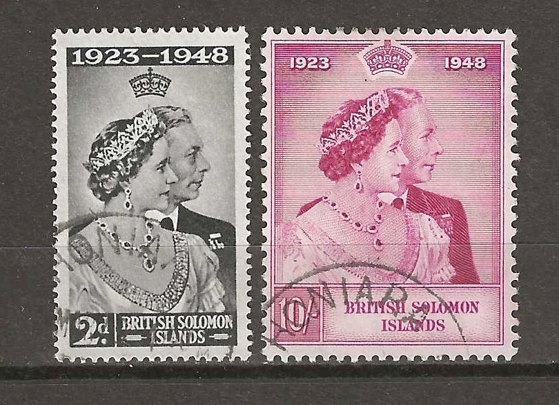 BRITISH SOLOMON ISLANDS 1949 SG 75/76 USED