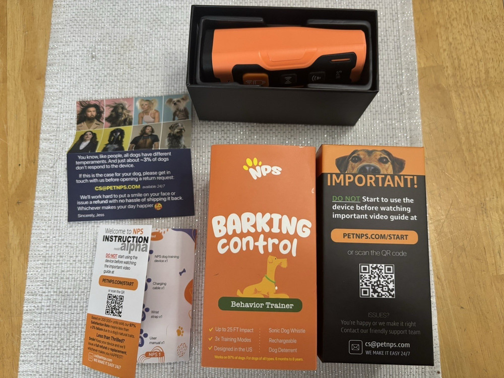 NPS Barking Control Behavior Trainer