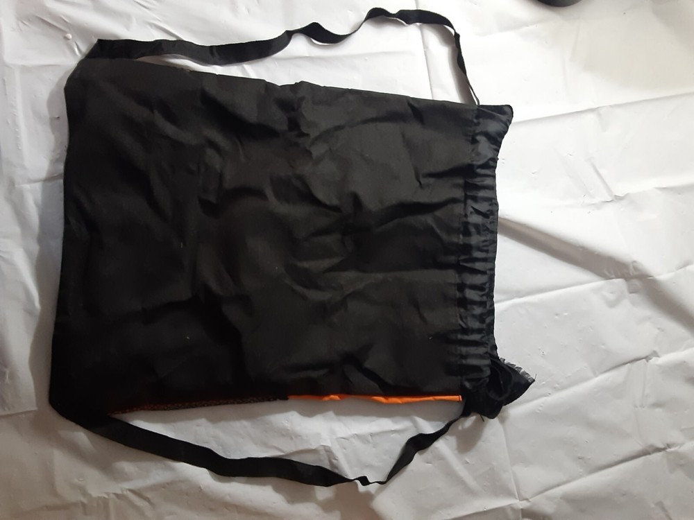 WestlawNext Orange Black Drawstring Backpack Bag Mesh Pockets *rip