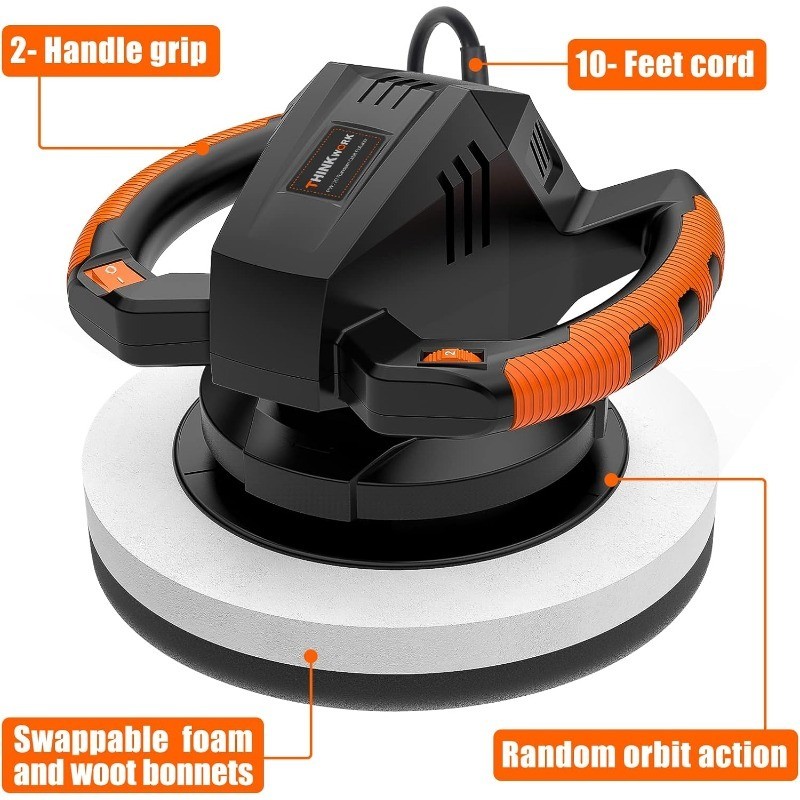 THINKWORK Buffer Polisher,10 Inch Car Polisher Sets with 4 Buffing