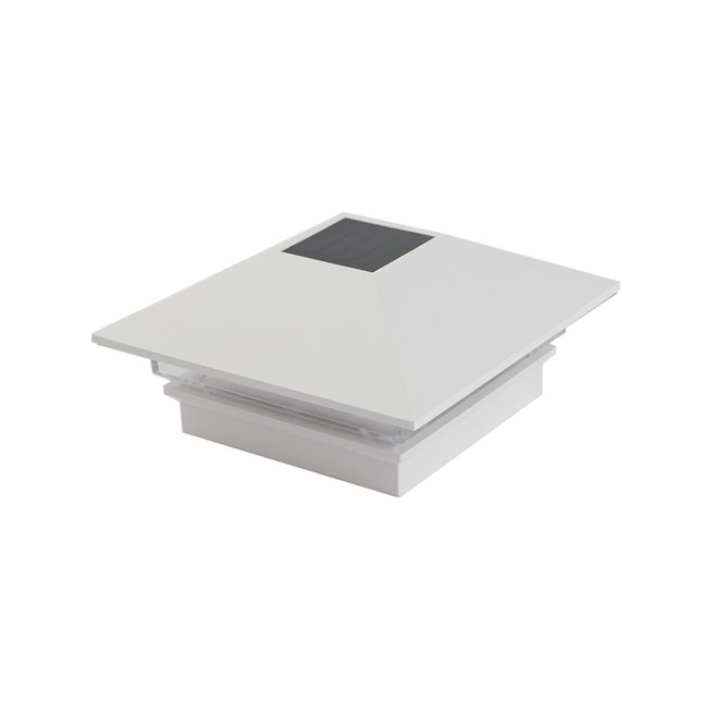 Deckorators White Solar LED Deck Post Cap Light for 4x4 Wood Posts