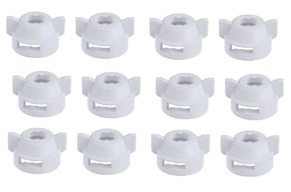 Pack of 12 - Quick TeeJet White Nylon Cap For Flat Spray Tips w/ 2 Patterns