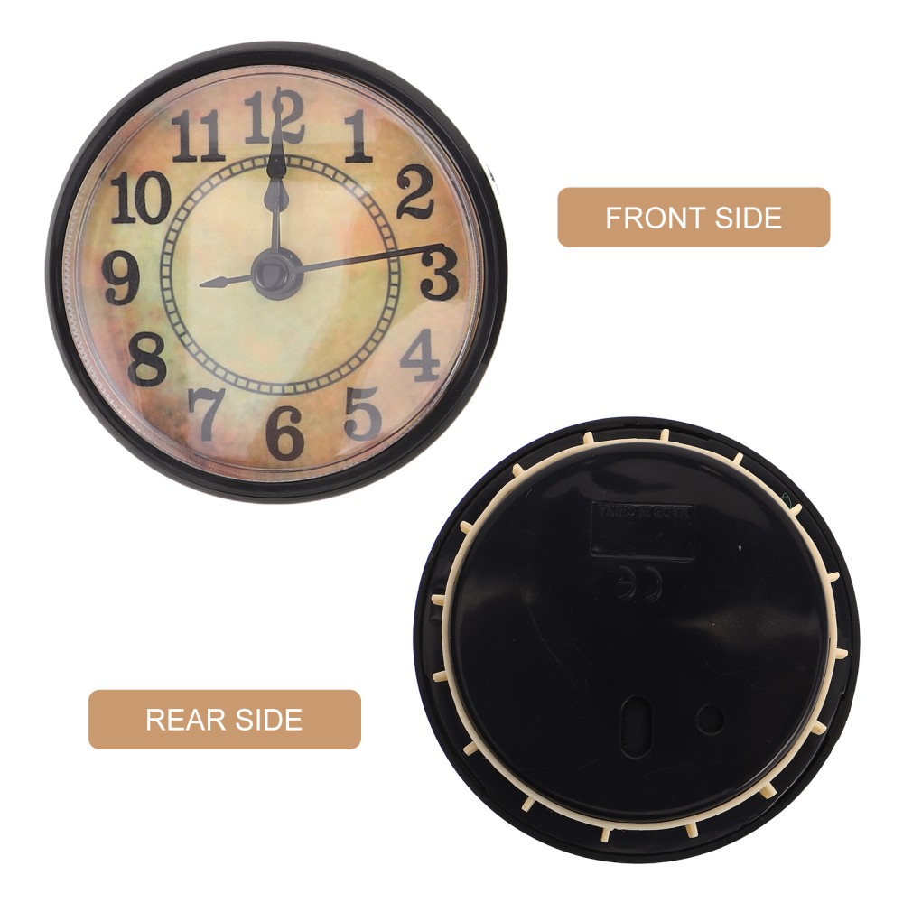 3 Pcs Embedded Quartz Clock Inserts Round Movement Mechanism Kit