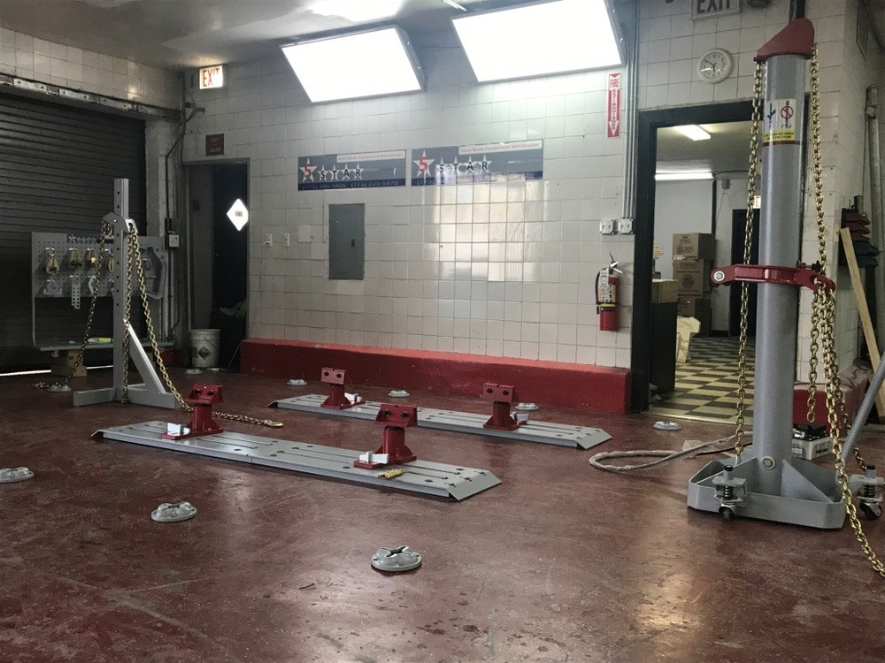 Auto Body Drive On Flat Rack Floor System Complete 10 TON Puller FREE TOOLS